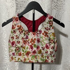 Oiselle Floral Print Spandos Sports Bra, XL